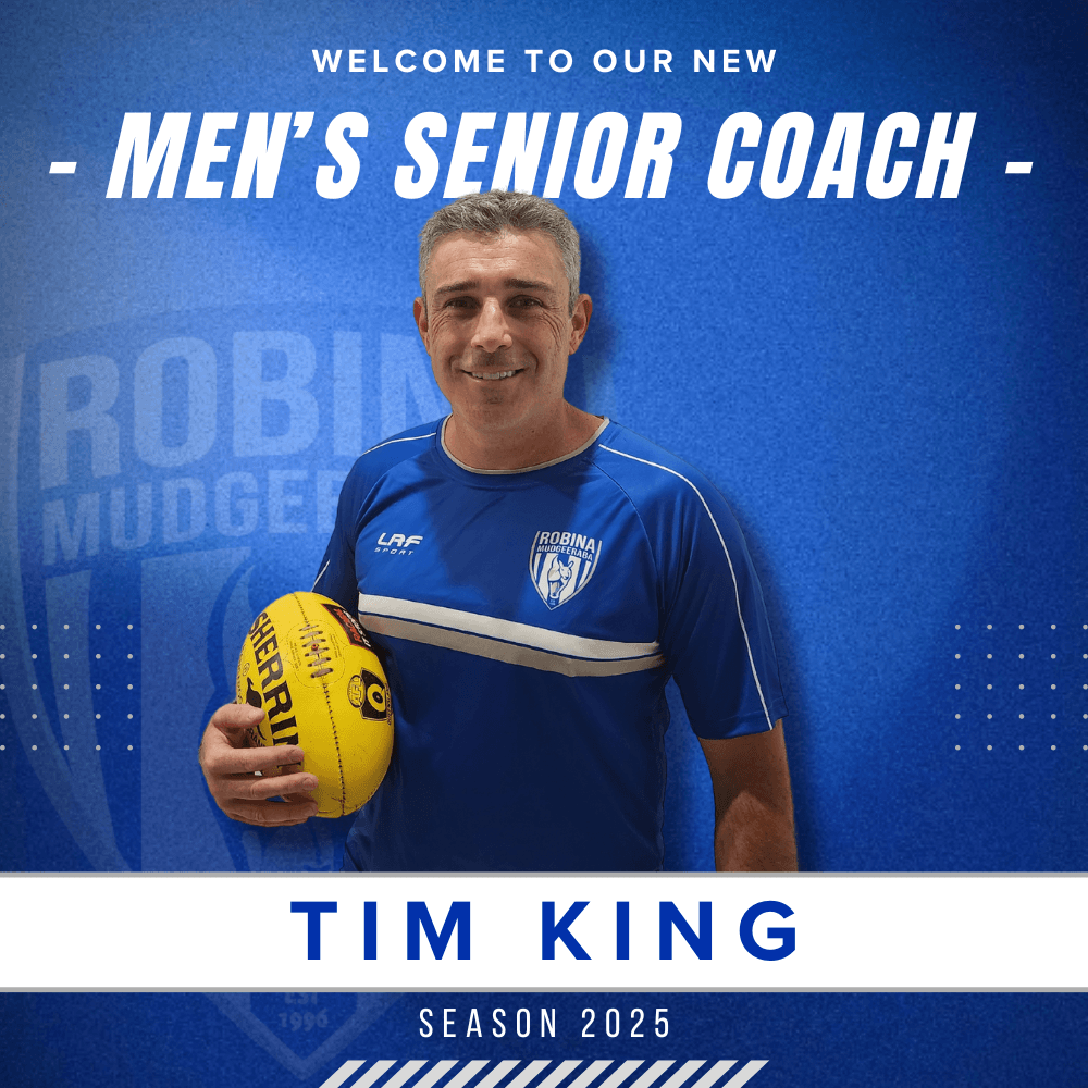 Tim King Appointed New Men's Senior Coach Tim King Appointed New Men's Senior Coach